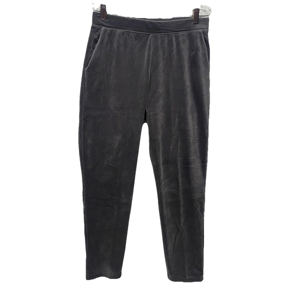House Of Harlow 1960 Velvet Lounge Sweatpants Women Medium Gray Trendy Pull On
